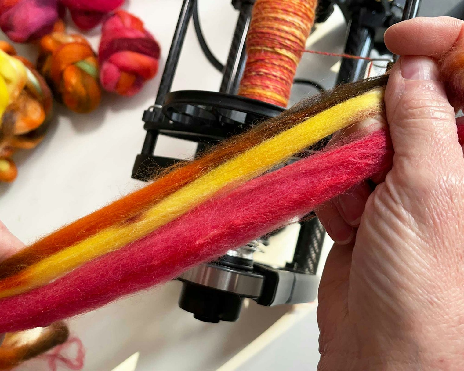 When learning how to combo/parallel draft, use narrow strips of fiber.