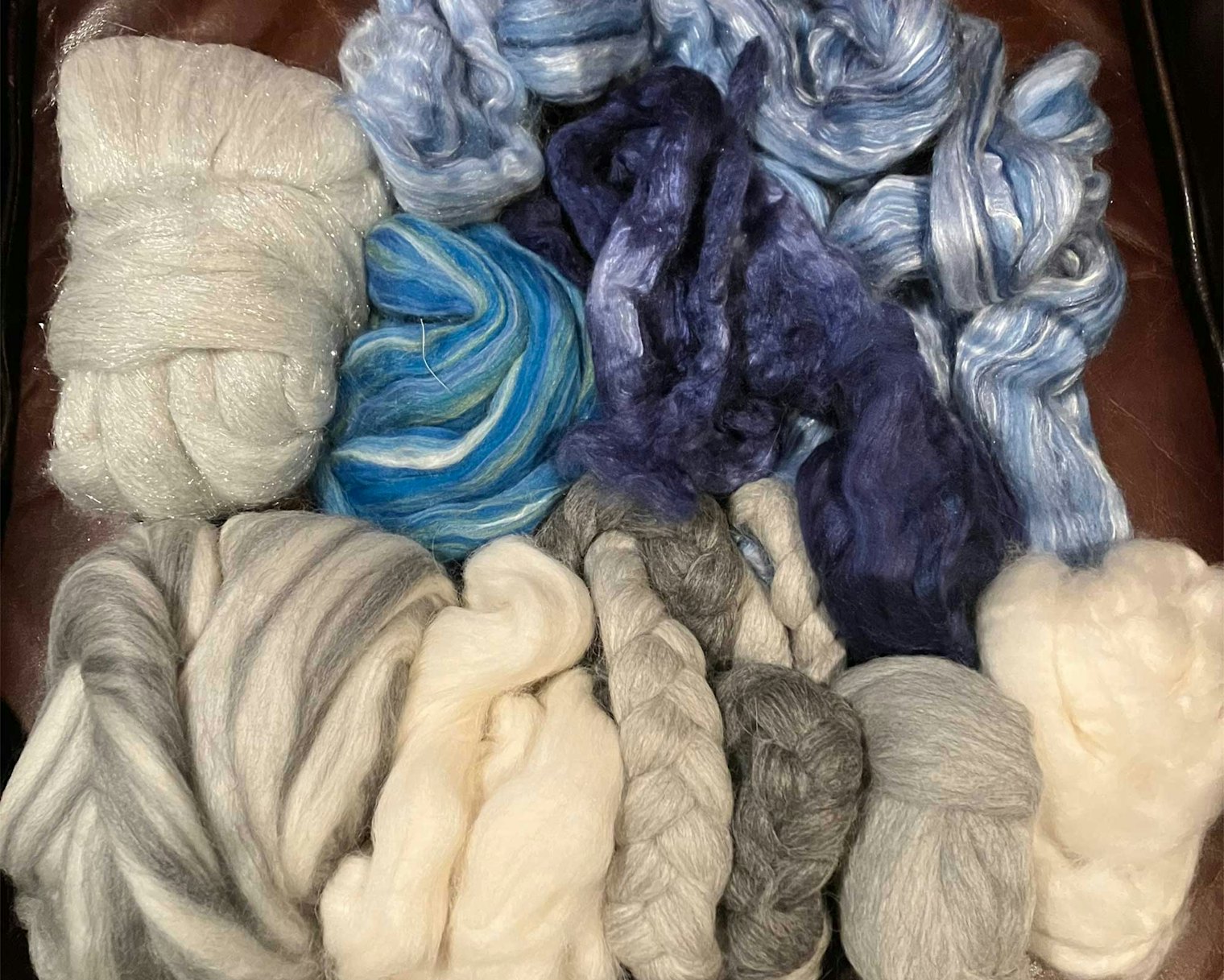 Undyed fiber is a great way to extend more expensive dyed fibers in your stash.