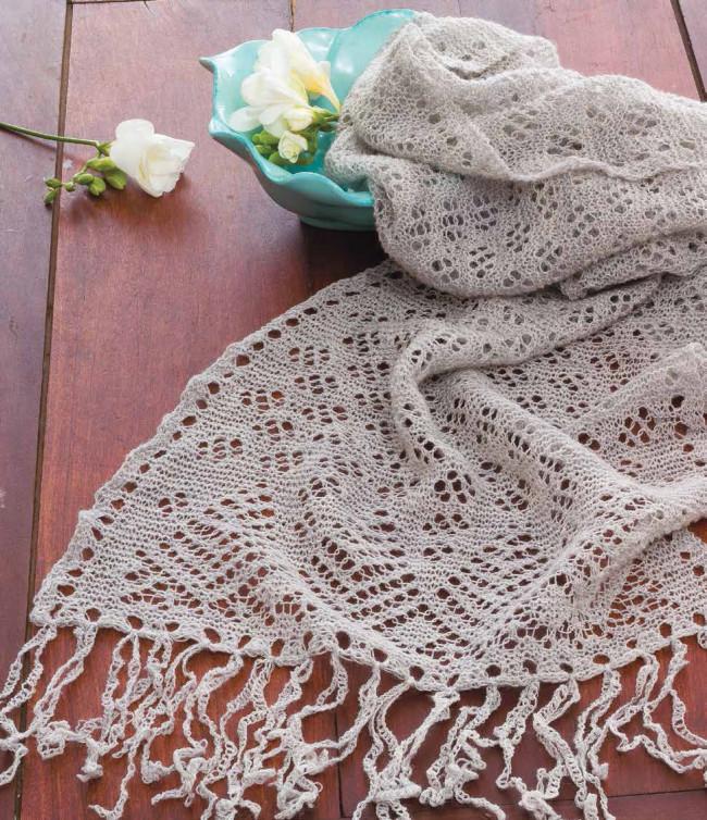 Pine Tree Stole Knitting Pattern Image