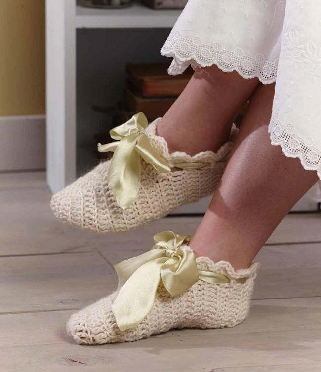 Ida McKinley's Slippers to Crochet Pattern Download Image
