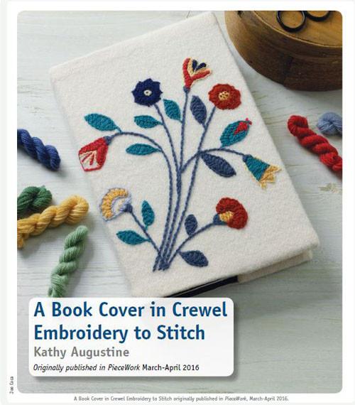 A Book Cover in Crewel Embroidery to Stitch Image