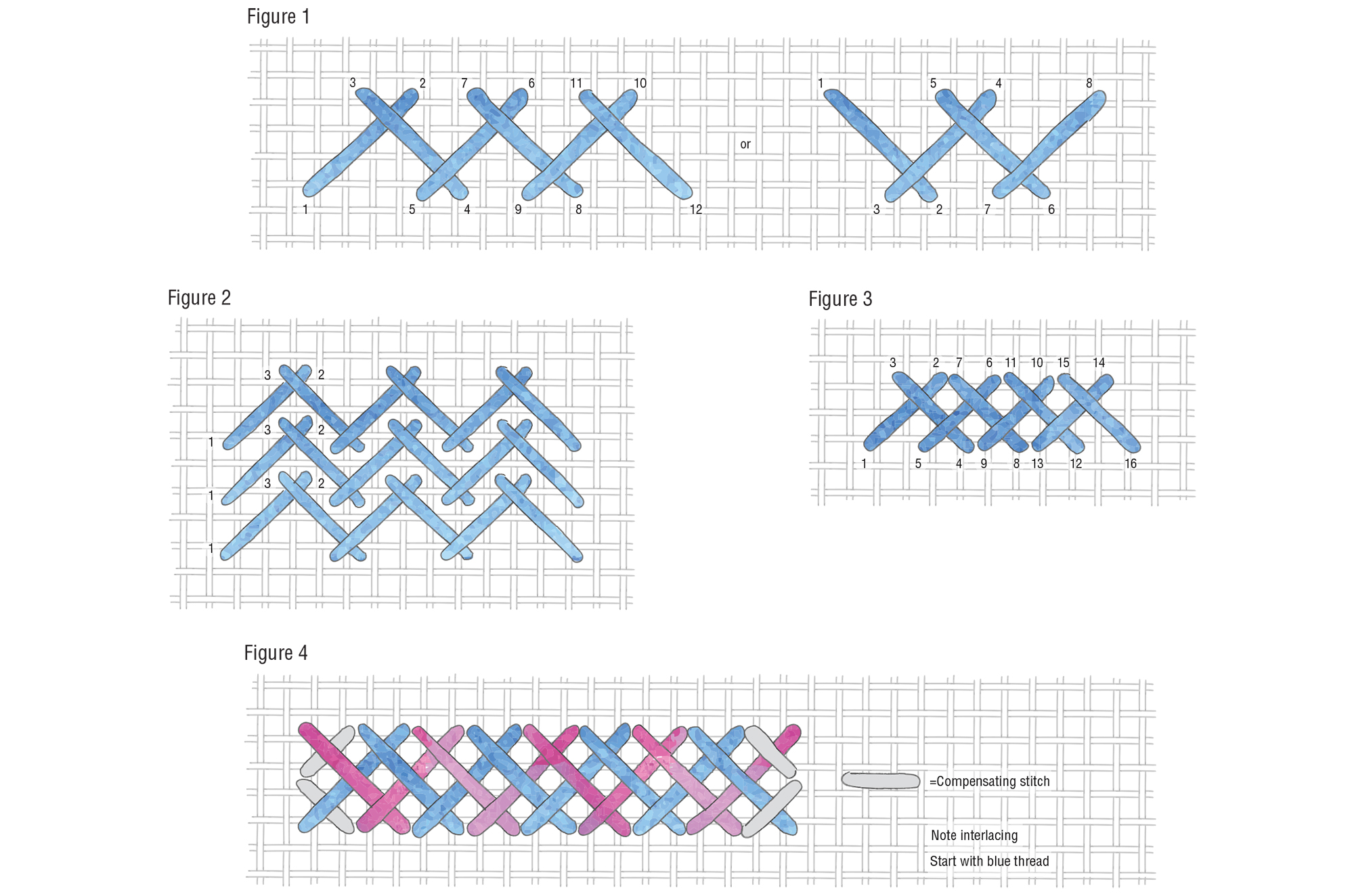 tied herringbone stitch
