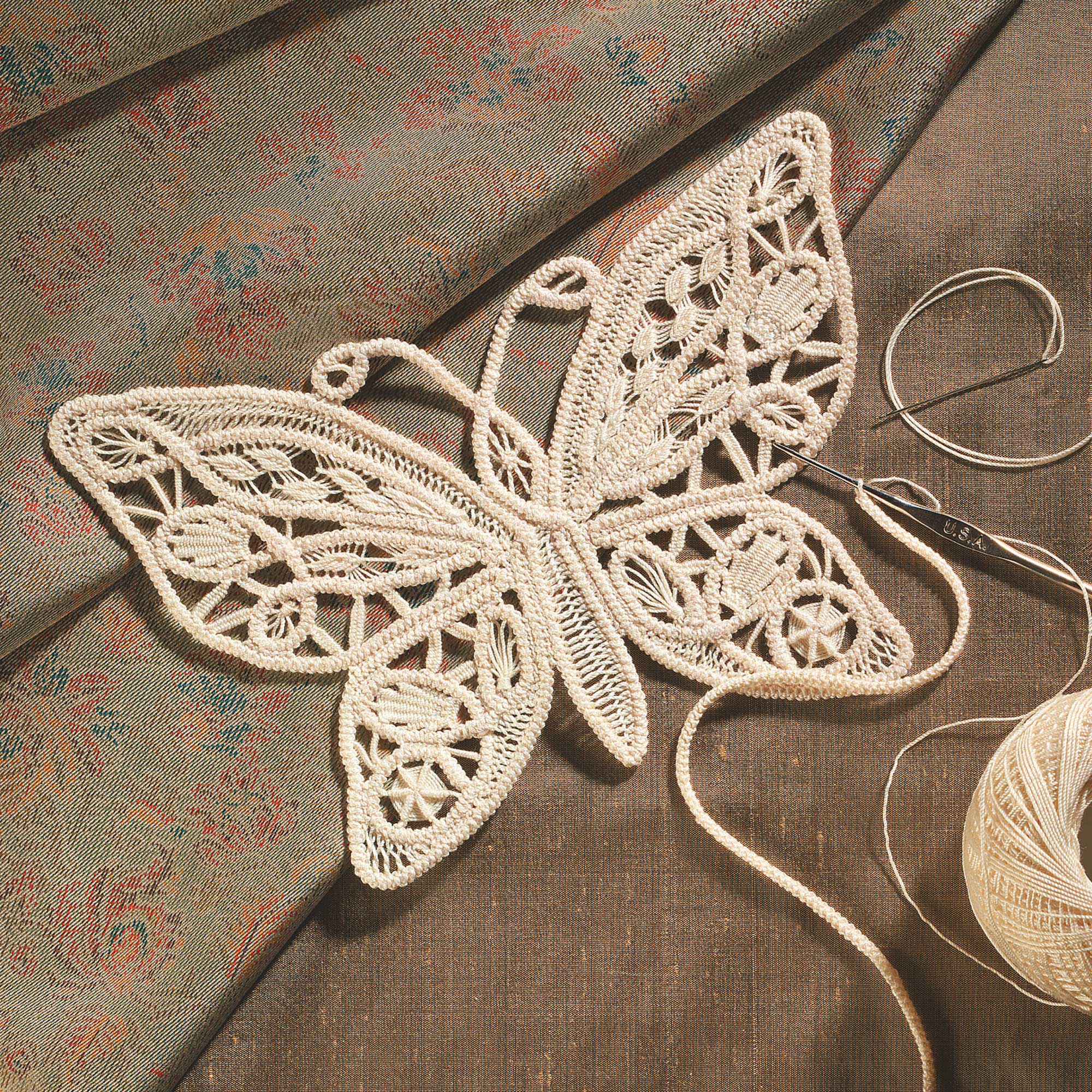 Romanian point lace butterfly