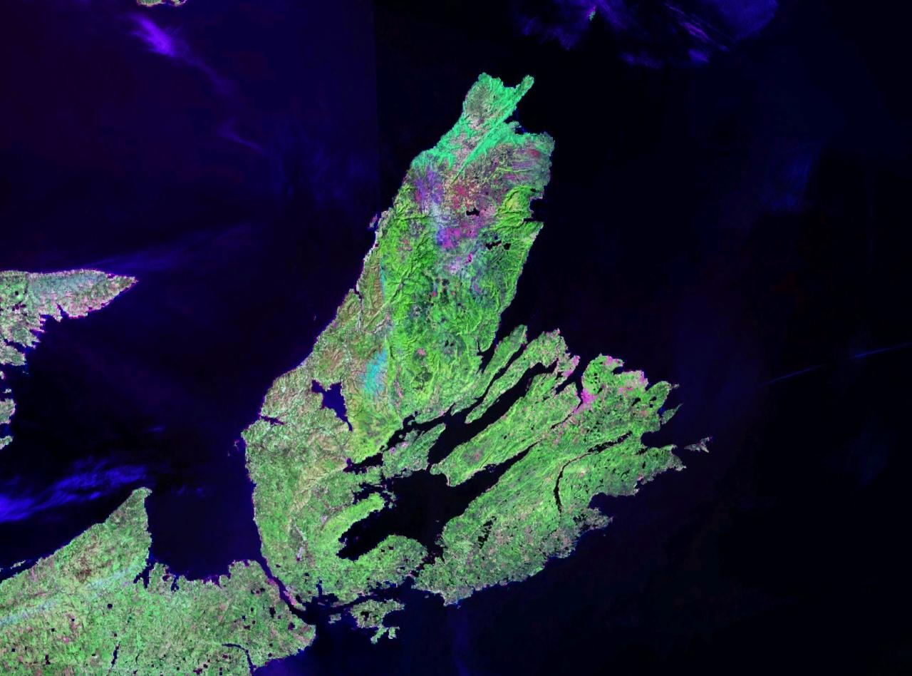 Cape Breton satellite image