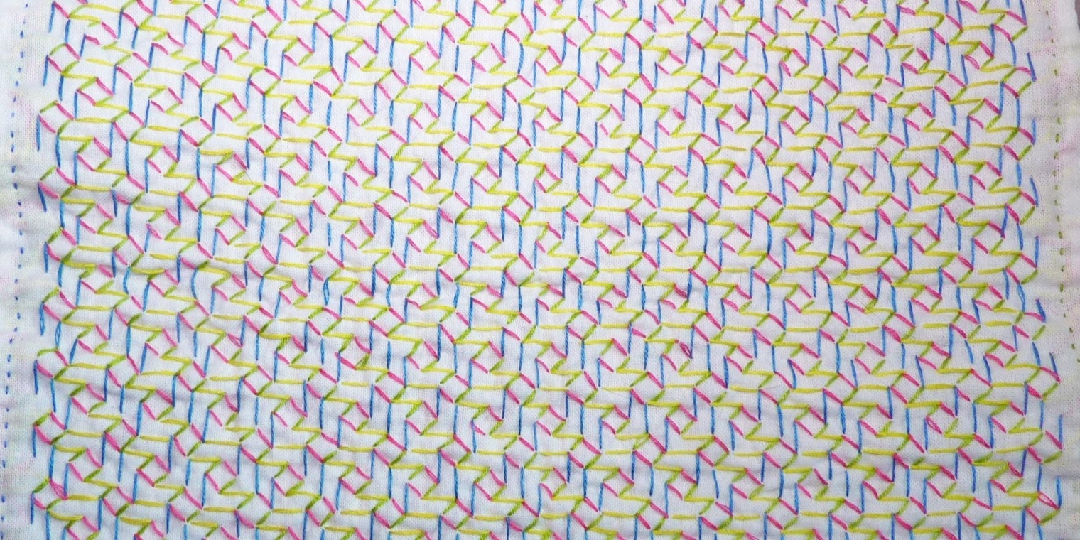 Hitomezashi colorful