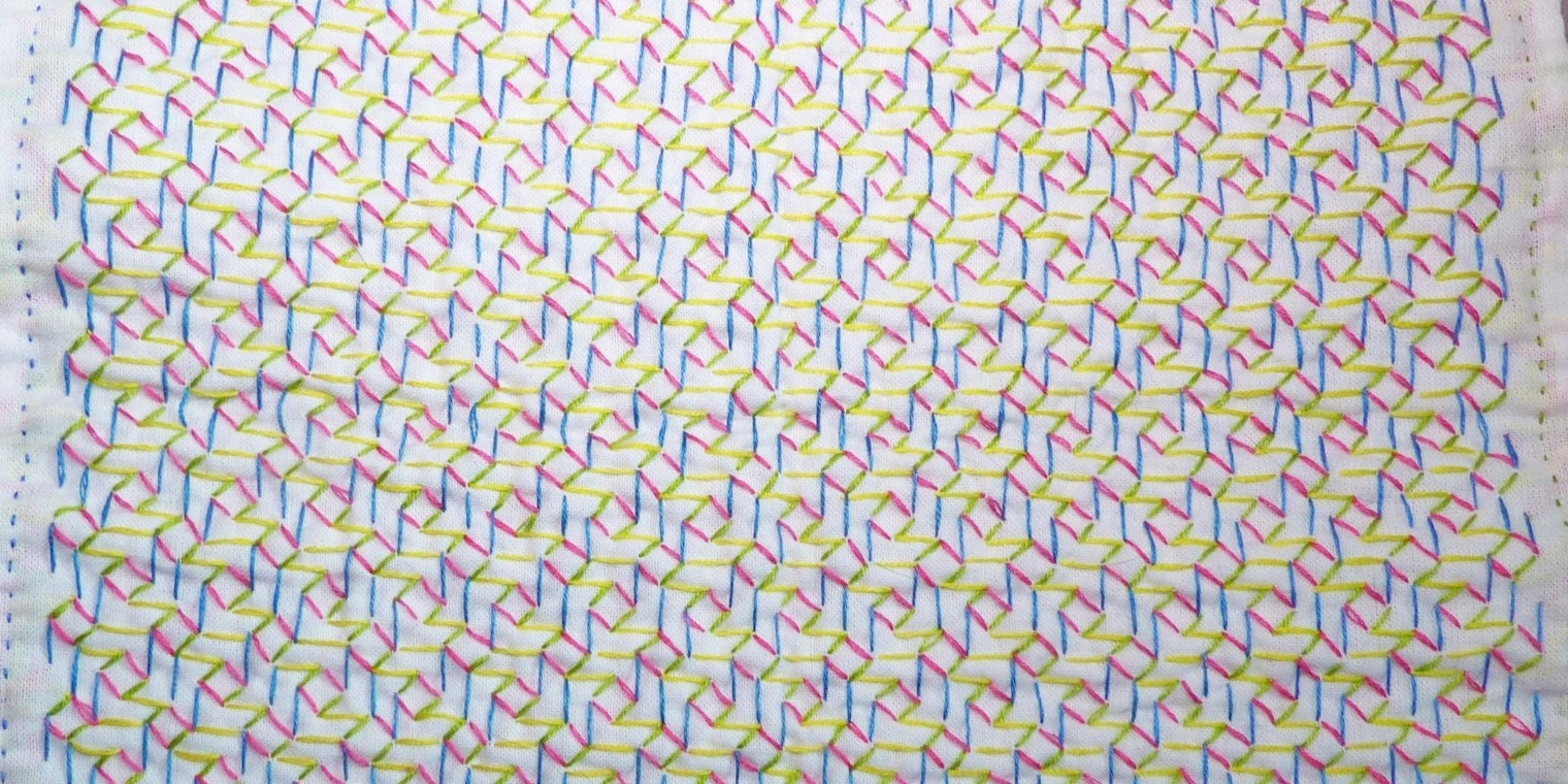 Hitomezashi colorful