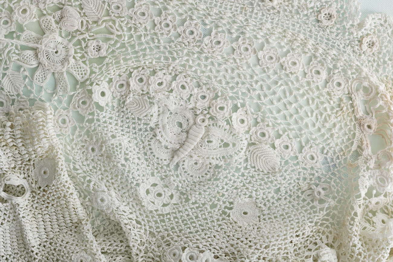 Ida May Allen wedding jacket close up