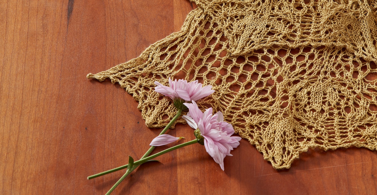 Golden Flower Shawl header