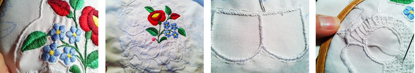 Hungarian embroidery steps
