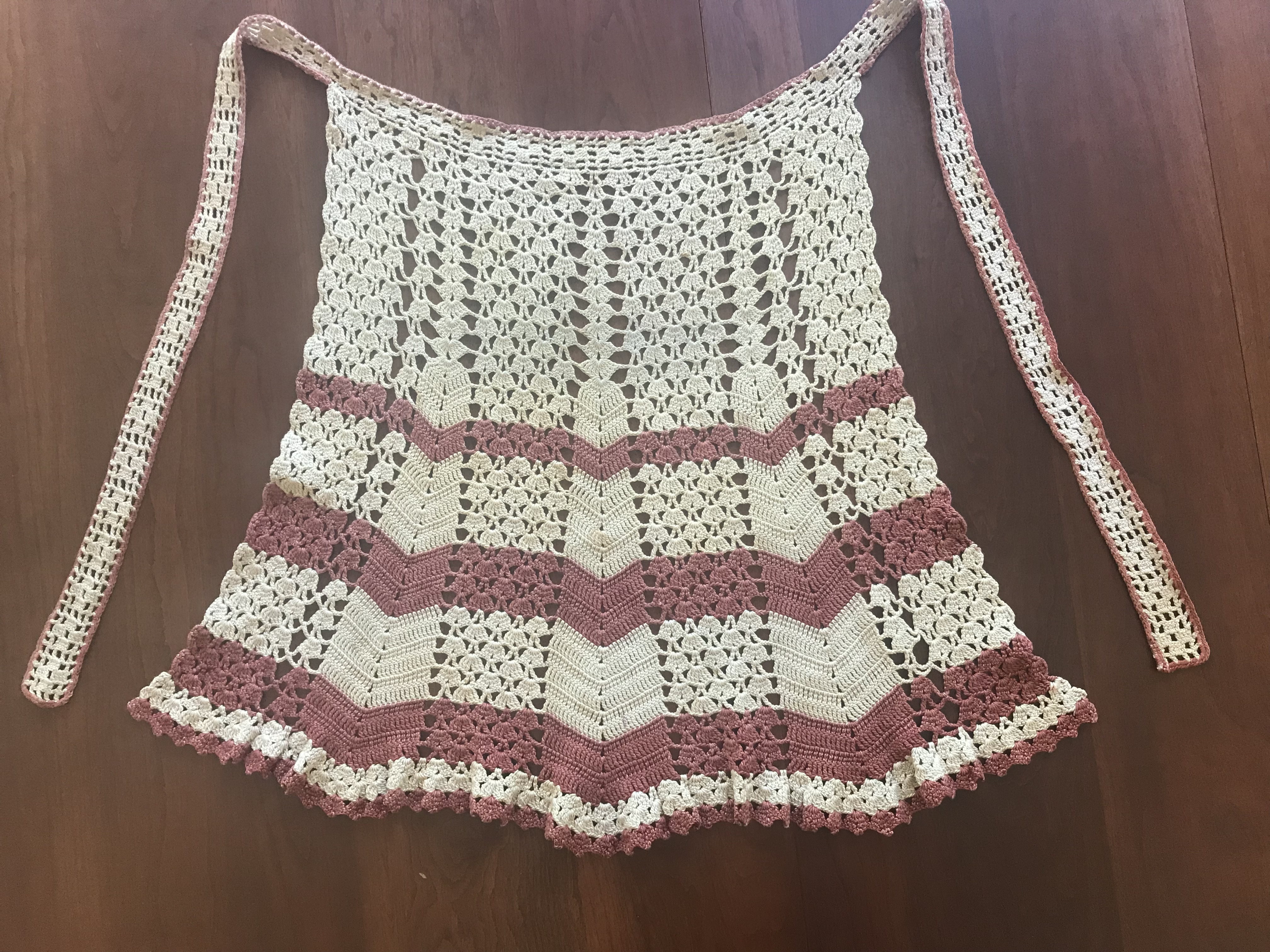 Crocheted apron 