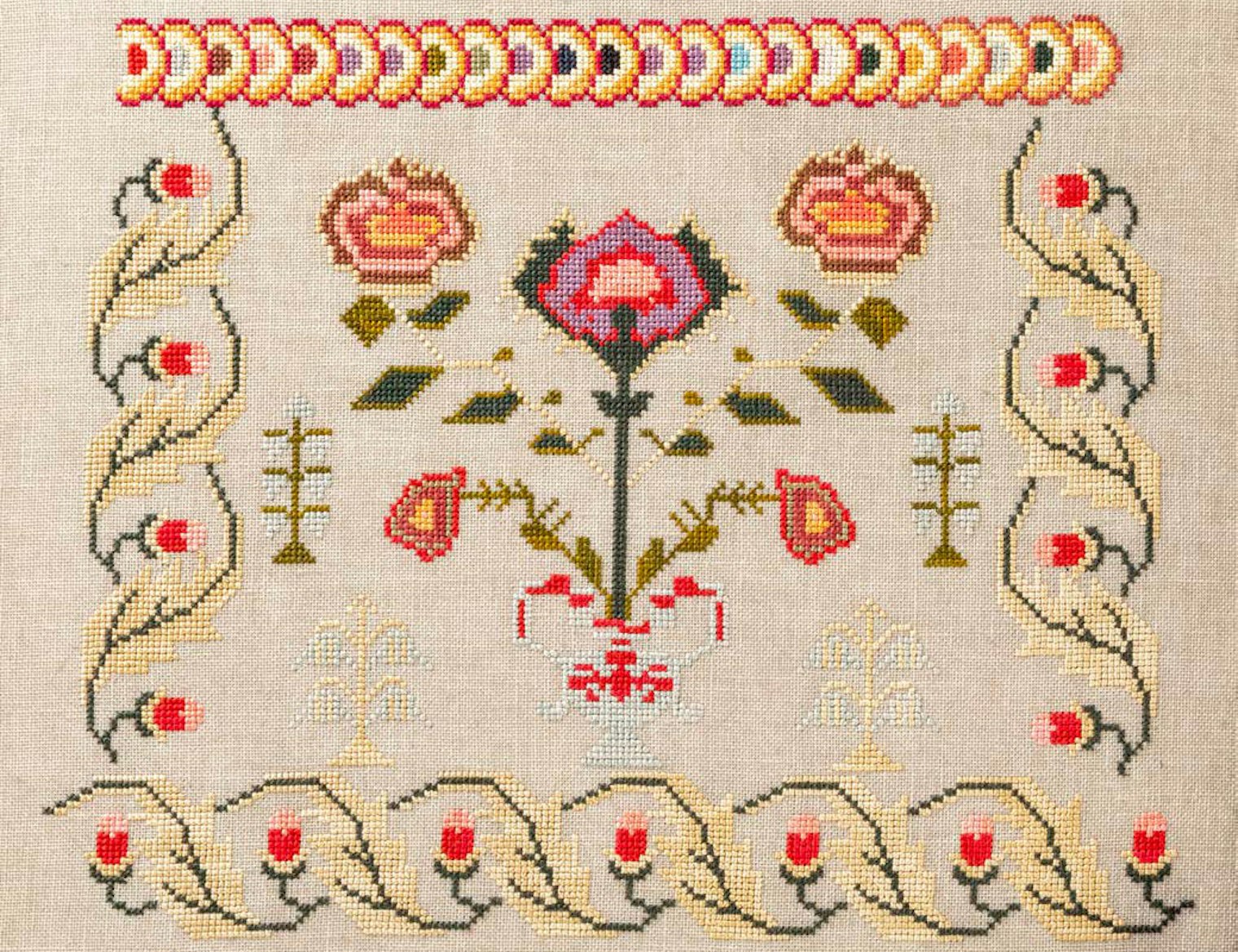 A Schoolhouse Sampler: Like Morning Dew on a Rose by Lianne Van Leyen