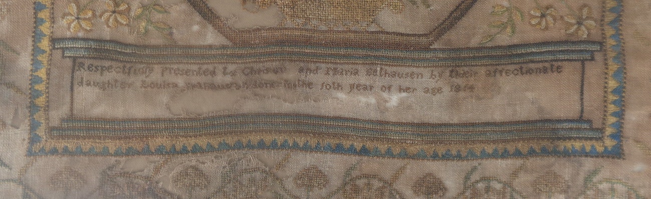 Louisa Bethausen, for Piecework, inscription