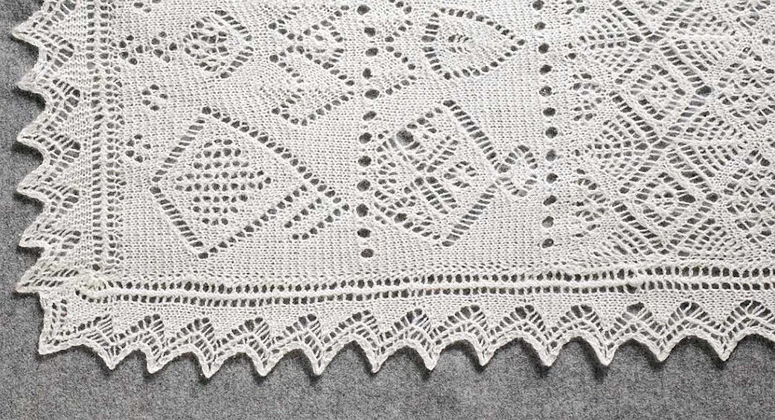 Some of the motifs shown in Hazel's Shetland Cinderella Stole.