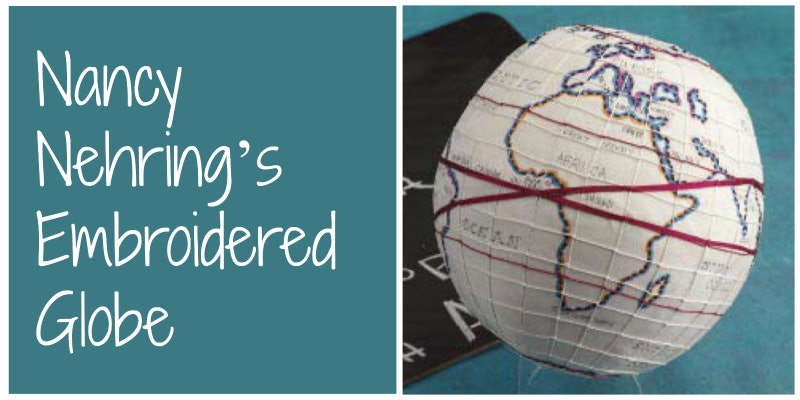 nancy nehring embroidered globe