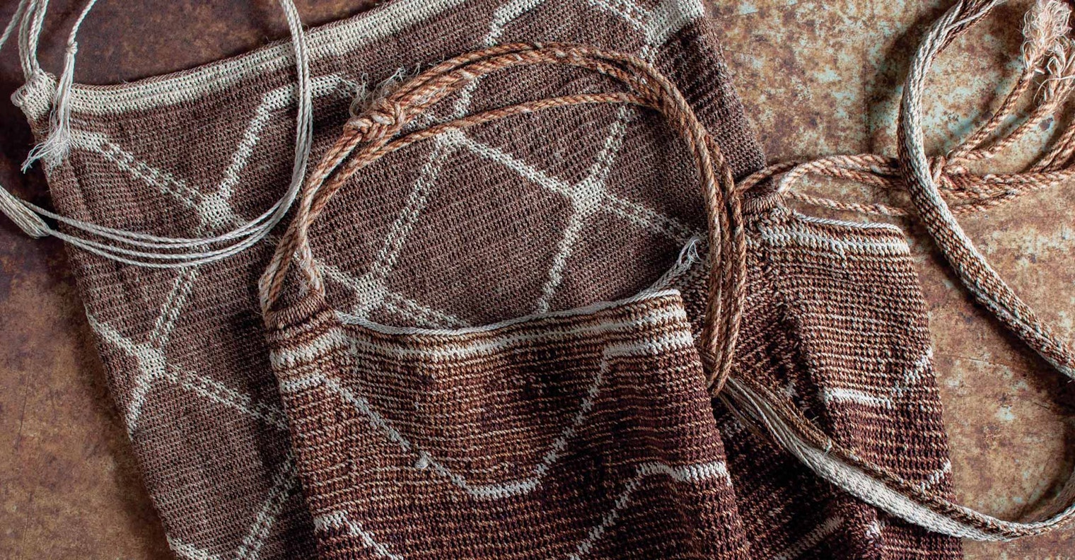 Two utebetai made by the Ayoreo women of Cheque Oitedie.
