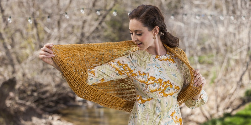 Filet Crochet Cocoon Sweater