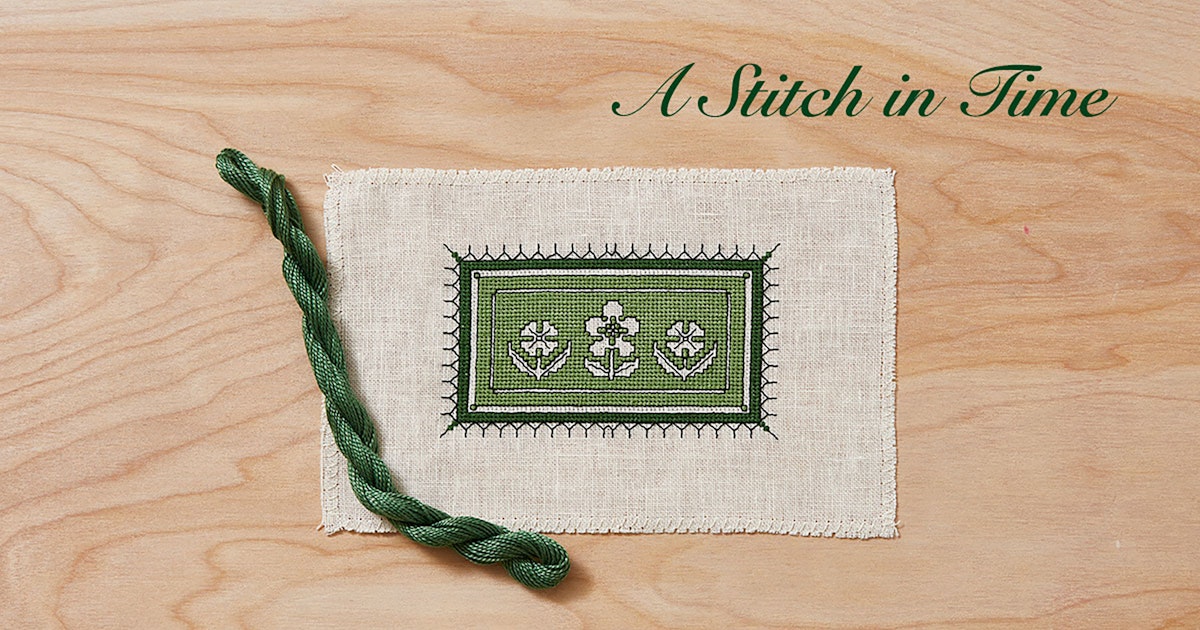 A Stitch in Time TwoSided Italian CrossStitch PieceWork