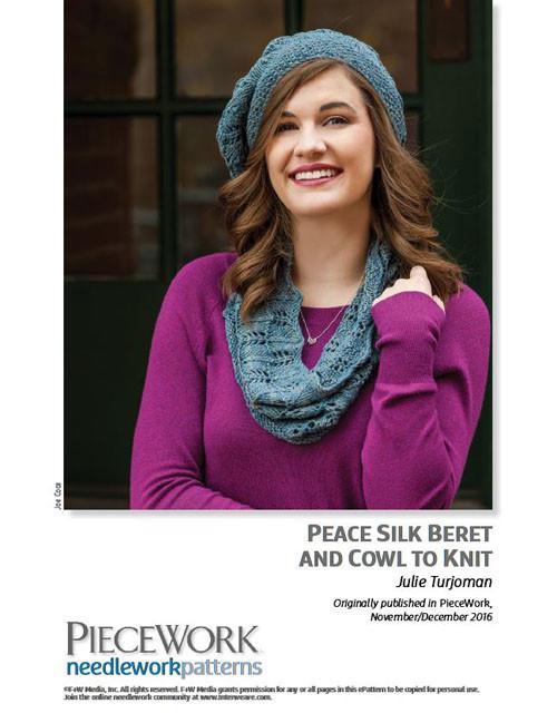 Peace Silk Beret and Cowl to Knit Knitting Pattern Download Image