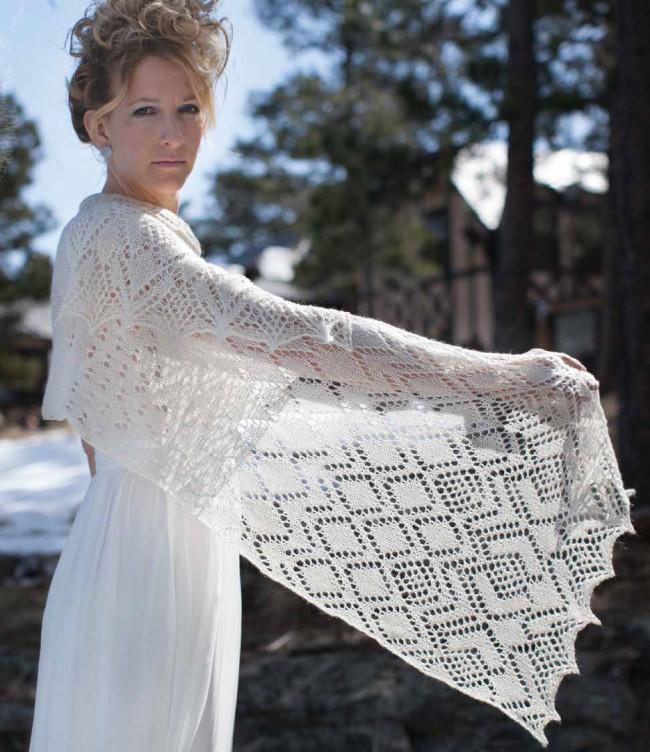 White Queen Stole Knitting Pattern Download Image
