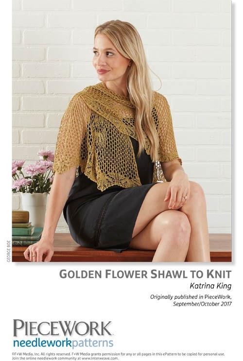 Golden Flower Shawl to Knit Image