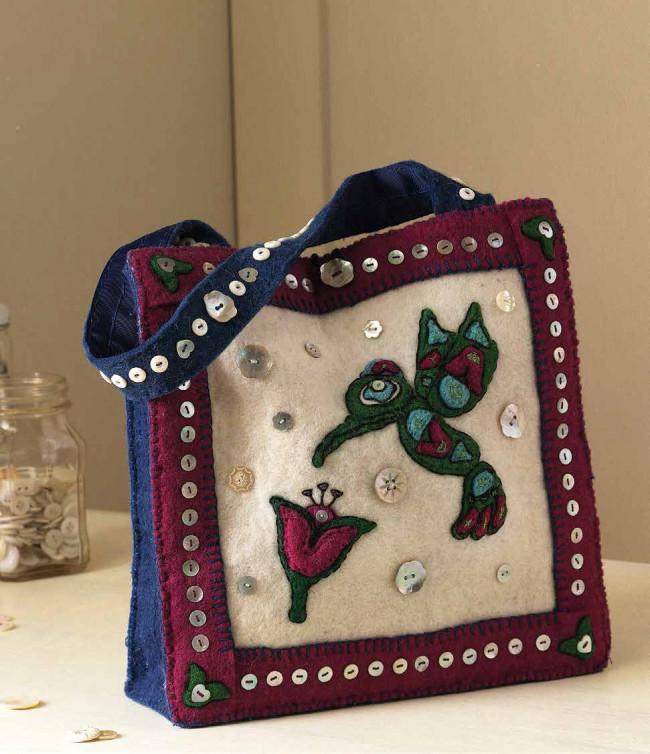 Sacred Winged Messenger: A Pacific Northwest Coast First Nations-Style Button Bag Pattern Download Image
