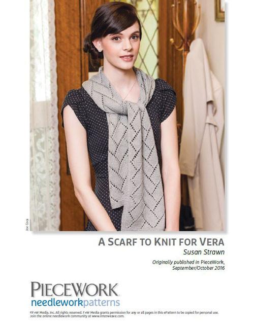 A Scarf to Knit for Vera Knitting Pattern Download Image
