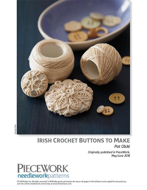 Irish Crochet Buttons Pattern Download Image