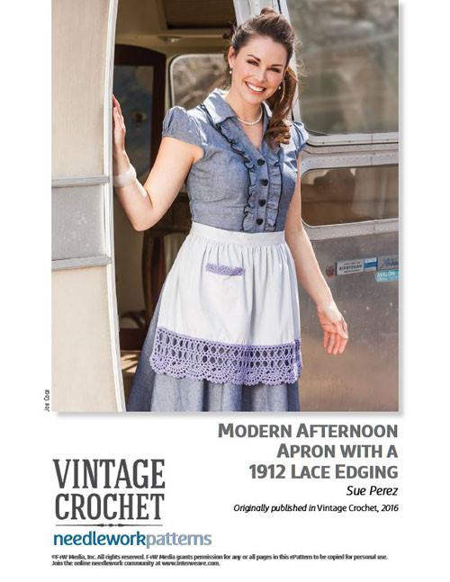 Modern Afternoon Apron with a 1912 Lace Edging Image