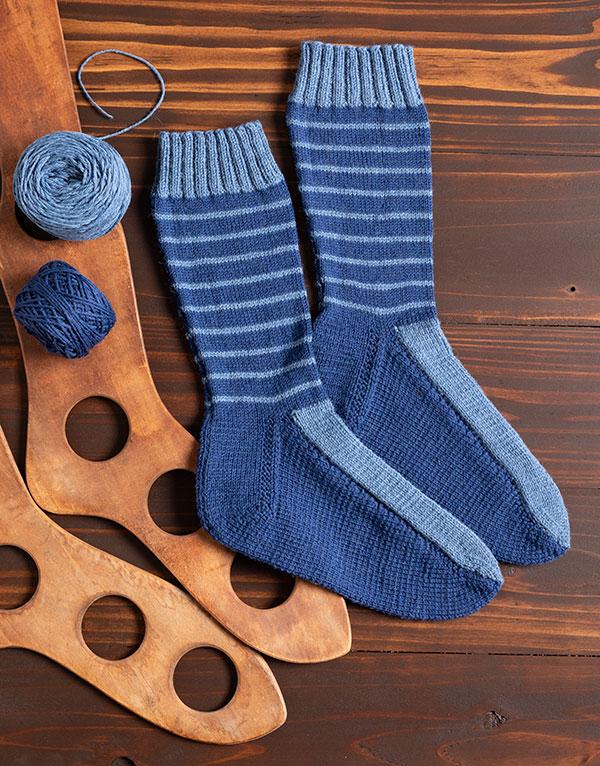 Weldon’s-Inspired Re-Footed Socks Knitting Pattern Image