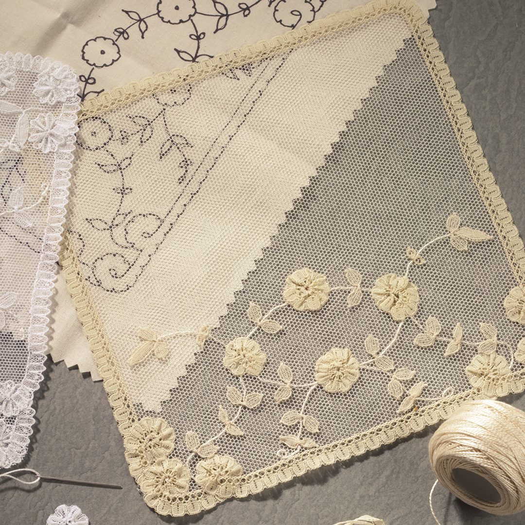 A Victorian Lace Square to Appliqué and Embroider Image