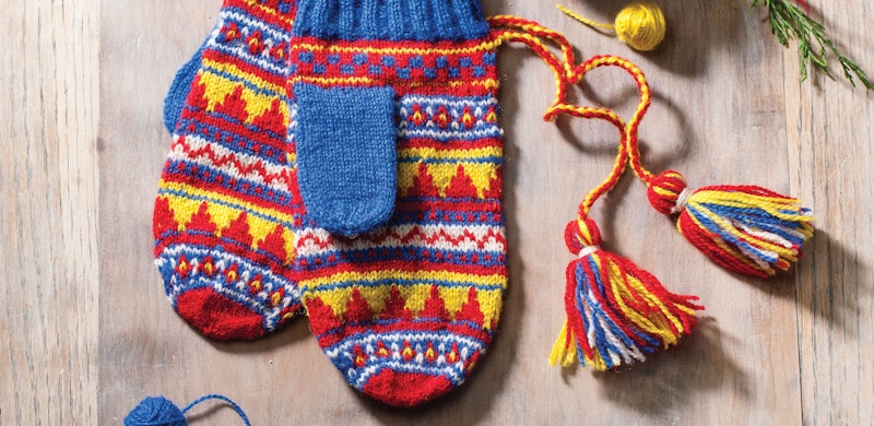 Explore the beauty of winter with this collection of articles and projects, including the pattern for these Karesuando Mittens to Knit. Photo by Joe Coca