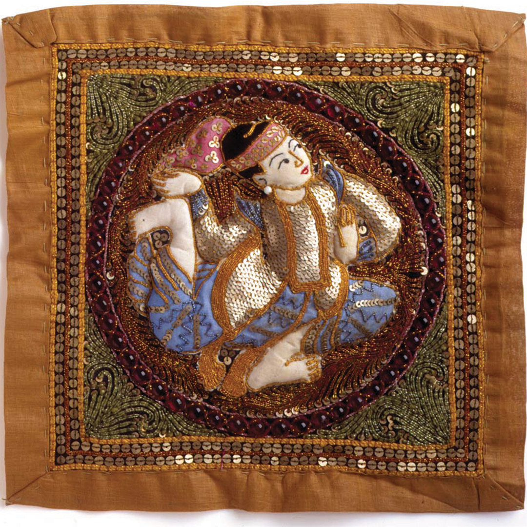 Burmese Kalaga - Tapestry tapestry vintage wall embroidered of