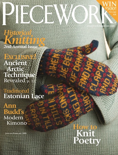 Cover of PieceWork January/February 2008