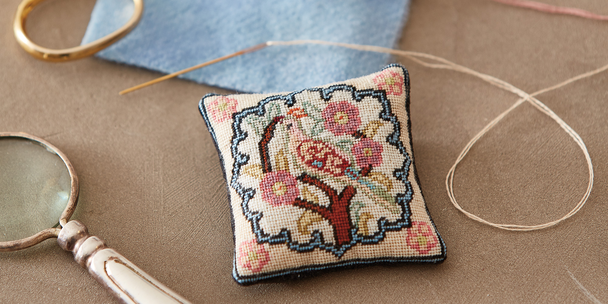 A Miniature Petit-Point Bird | PieceWork