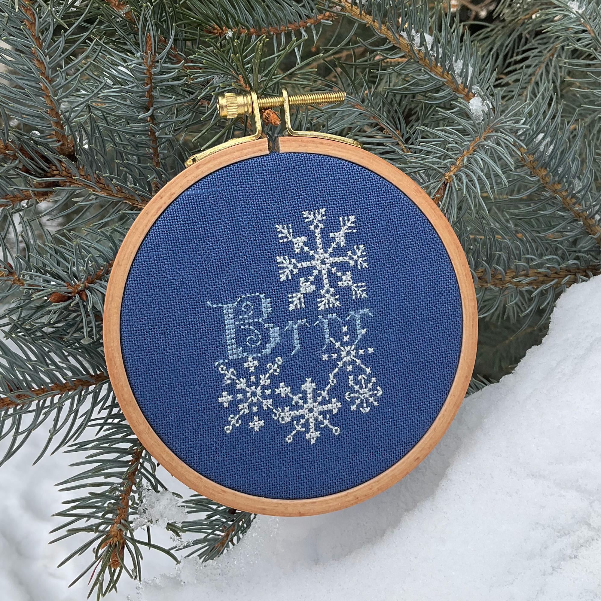 Brrr Ornament to Cross-stitch Image