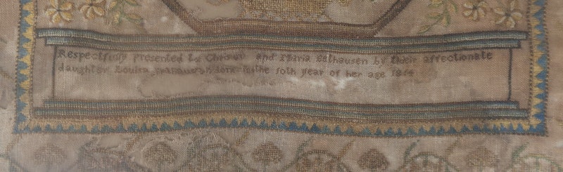 Louisa Bethausen, for Piecework, inscription