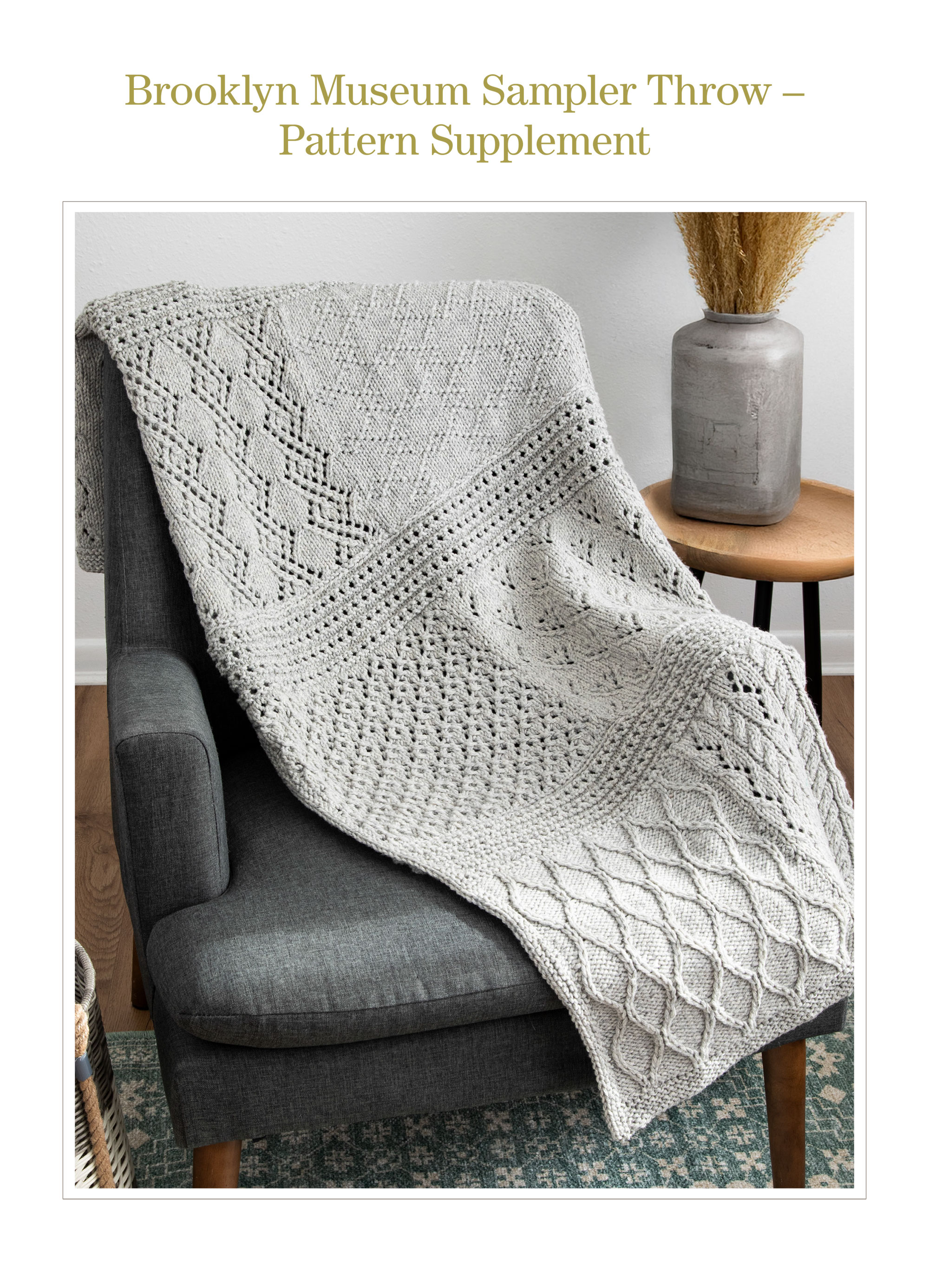 Brooklyn Museum Sampler Throw – Pattern Supplement Image