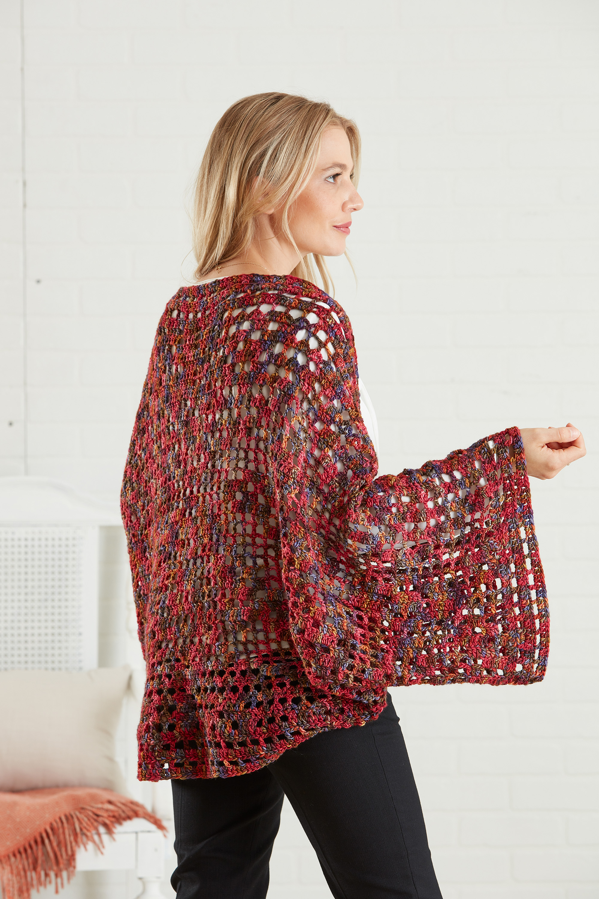 Jane Alice Kimono Shawl to Crochet Image
