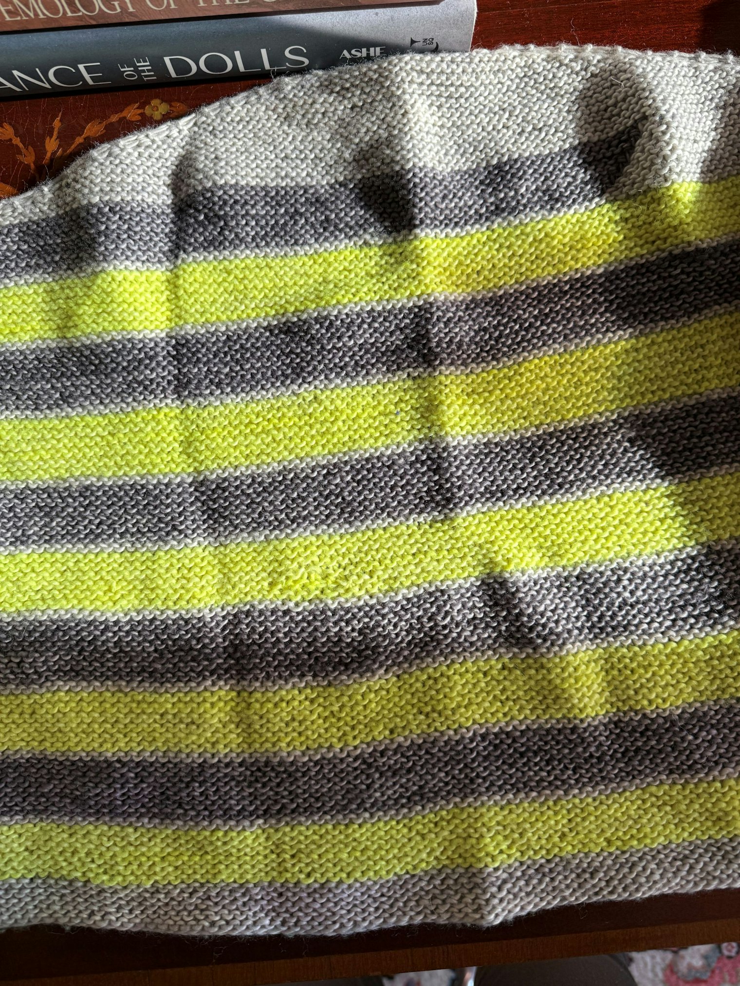 Nicole’s sweater beautifully mended.