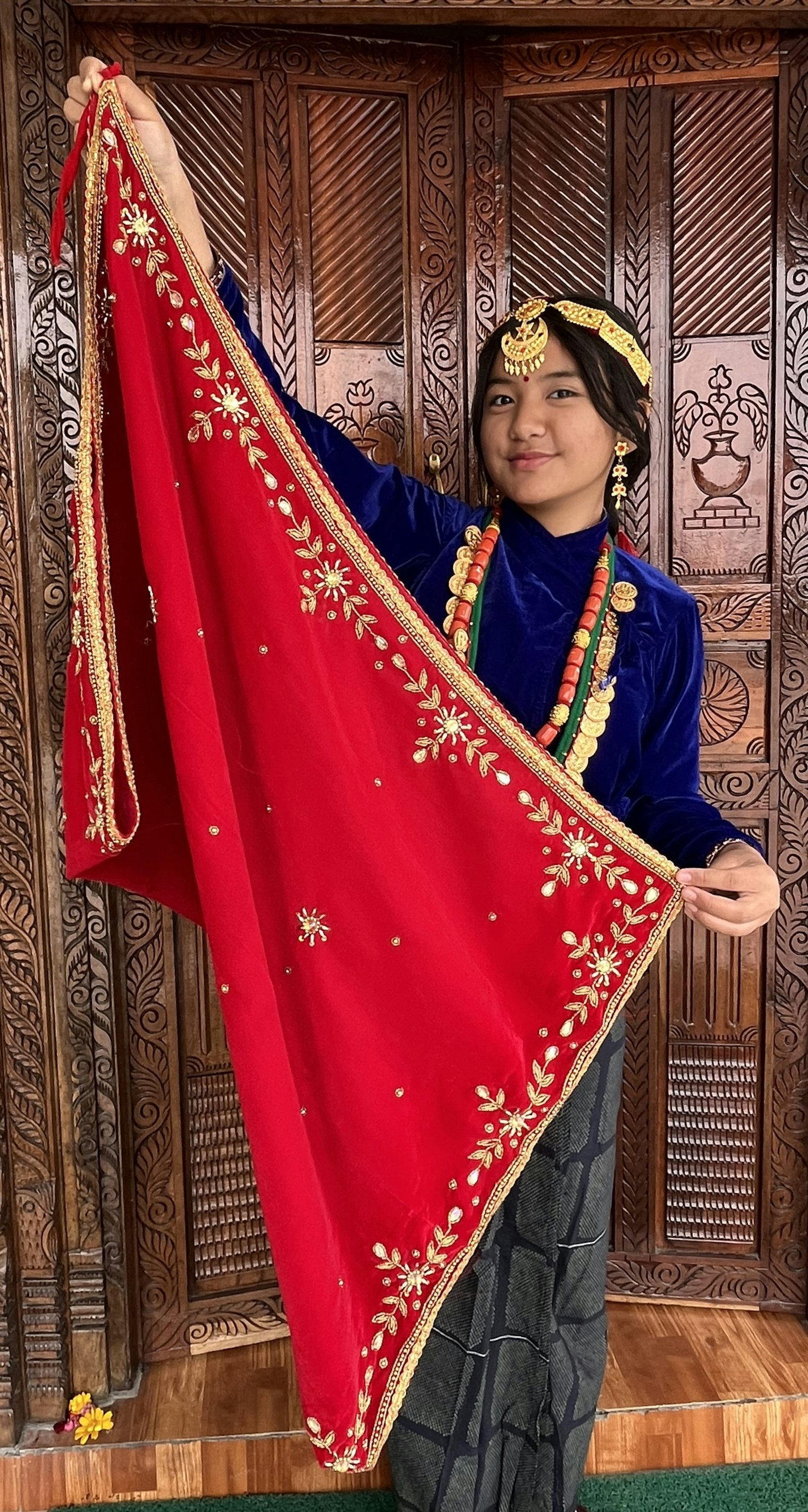 Celesty Gurung displays her ghalek—a vibrant blend of heritage and elegance.