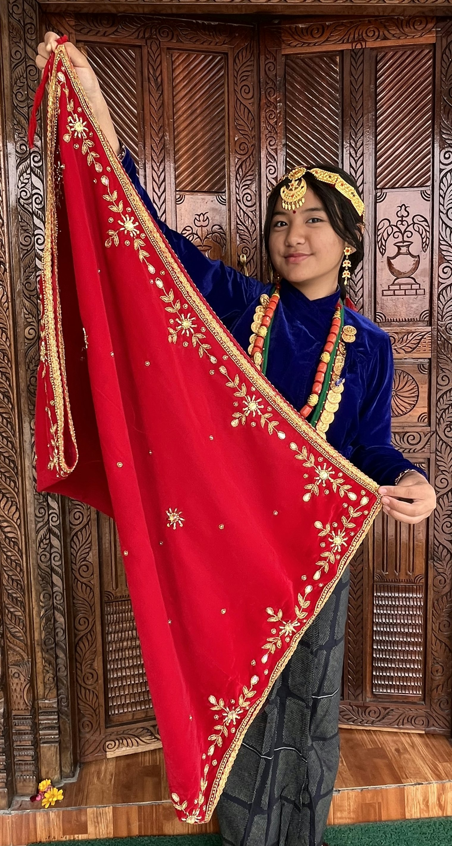 Celesty Gurung displays her ghalek—a vibrant blend of heritage and elegance.