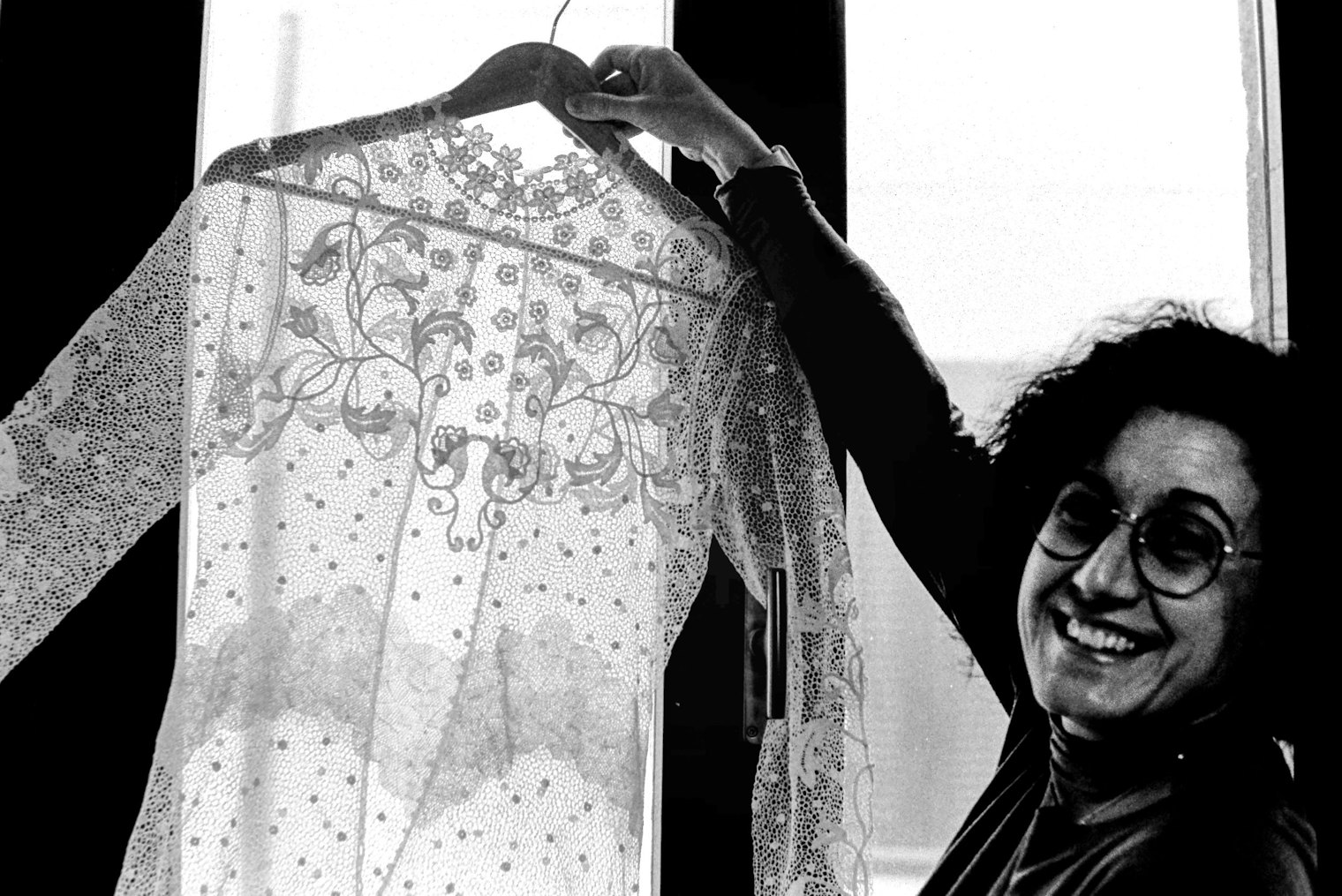 Alessandra Polleggioni displays her wedding dress made entirely of Merletto di Orvieto. It took nearly four years to complete. The women in Alessandra’s family are all original members of the Ars Wetana workshop in Orvieto. She learned the craft from her grandmother, mother, and aunt. Alessandra is now part of a handful of women who are working to have their craft recognized by UNESCO as culturally significant to the region. Alessandra is committed to the survival of this endangered art; she passes on her skills by teaching at the Bolsena Ricama School in the neighboring village of Lake Bolsena.