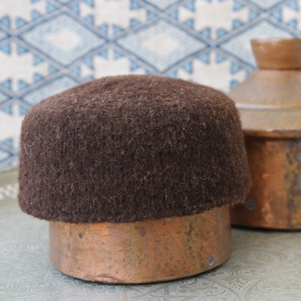Boiled Wool Cap from North Africa from PieceWork Winter 2020