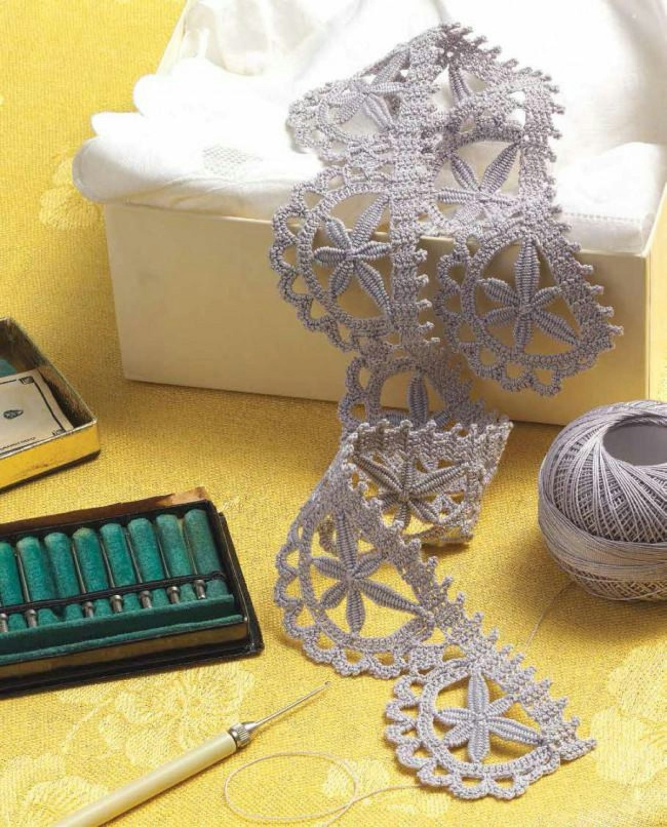 A Yap Lace Edging in Crochet and Needle Lace Pattern Image