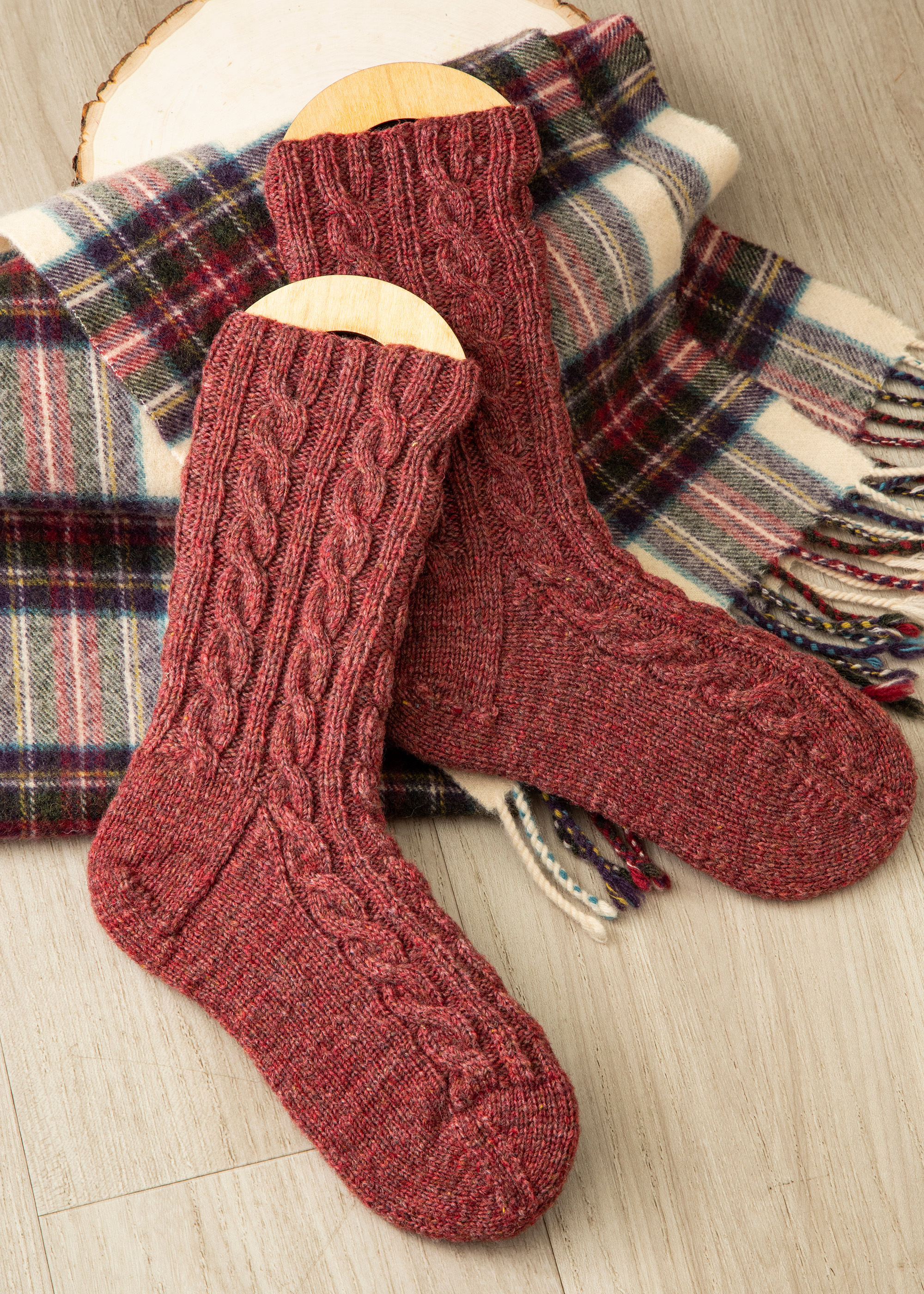 Mountain Warmth Socks: Woolly Cabled Socks for Your Next Adventure Image