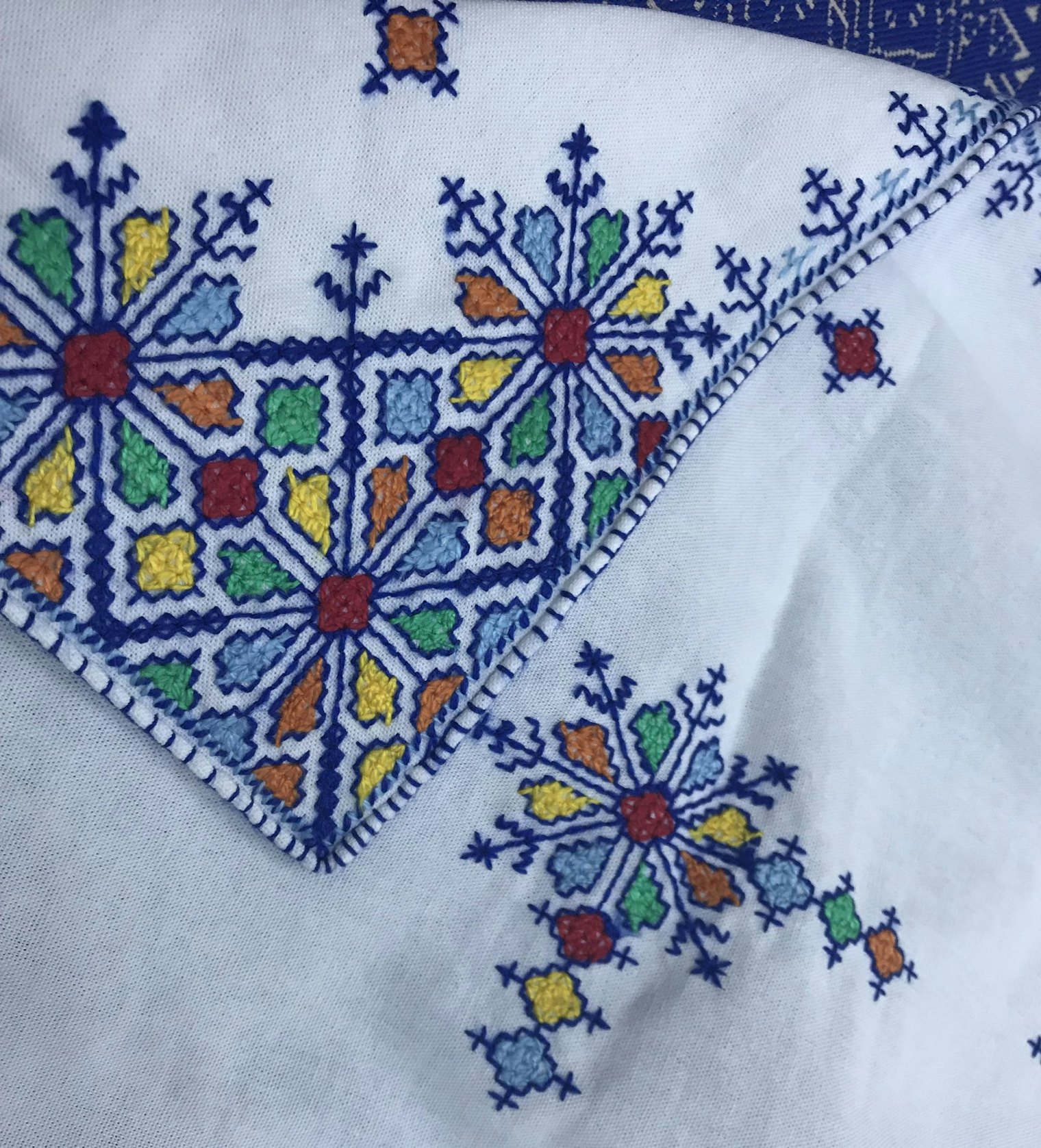 Another example of fessi embroidery on display in Fes, Morocco.