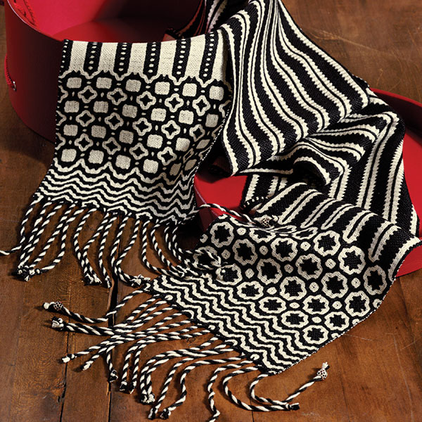 Black and White Silk Scarves | WIF Image