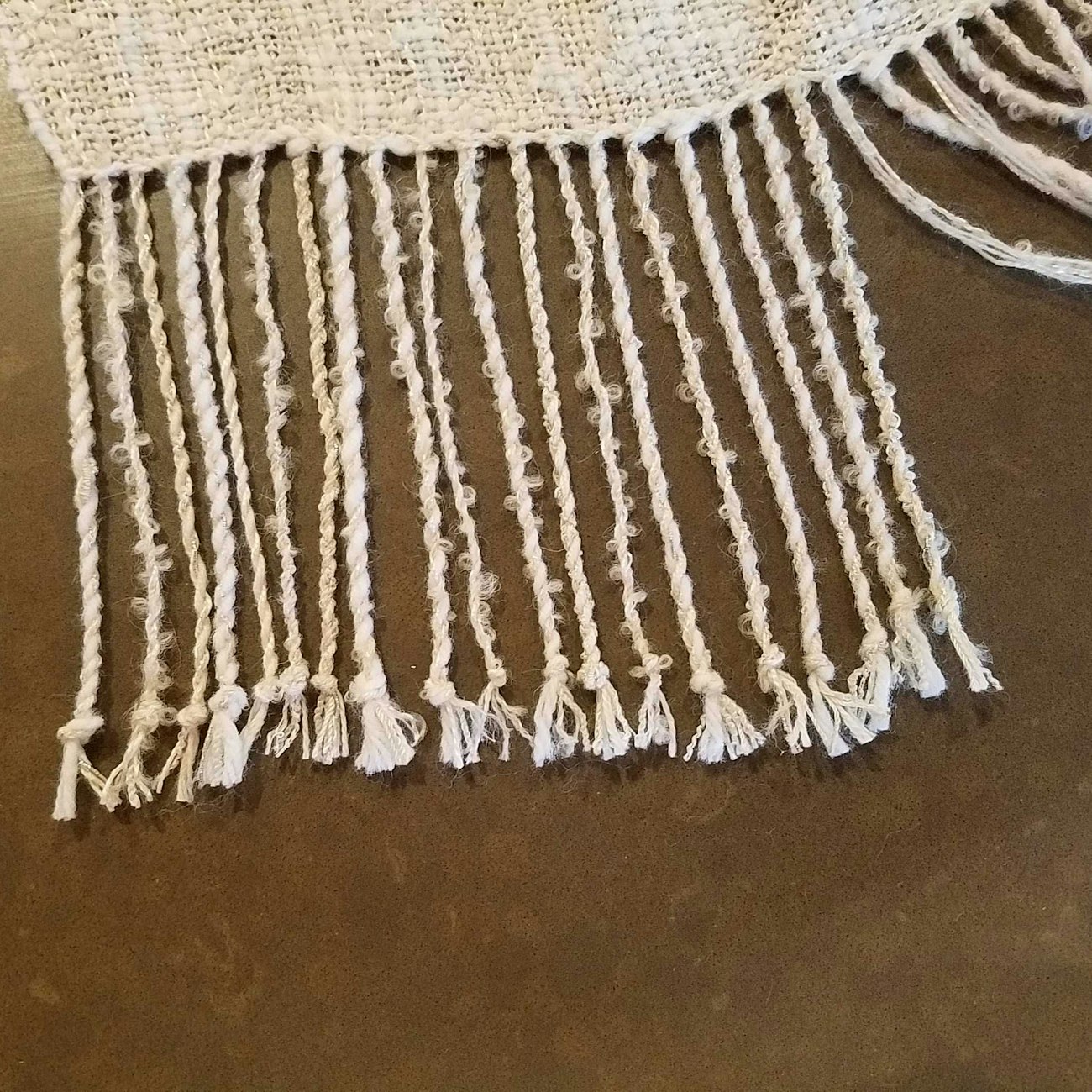 shawl with fringe ends