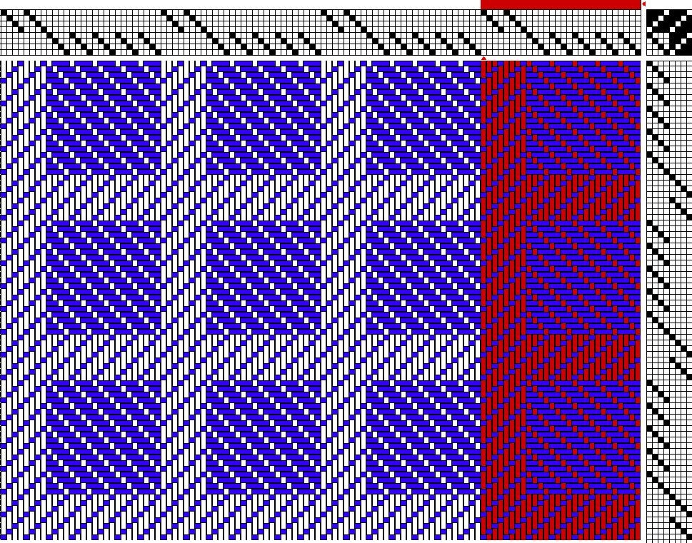 placemat draft with 1 repeat shaded