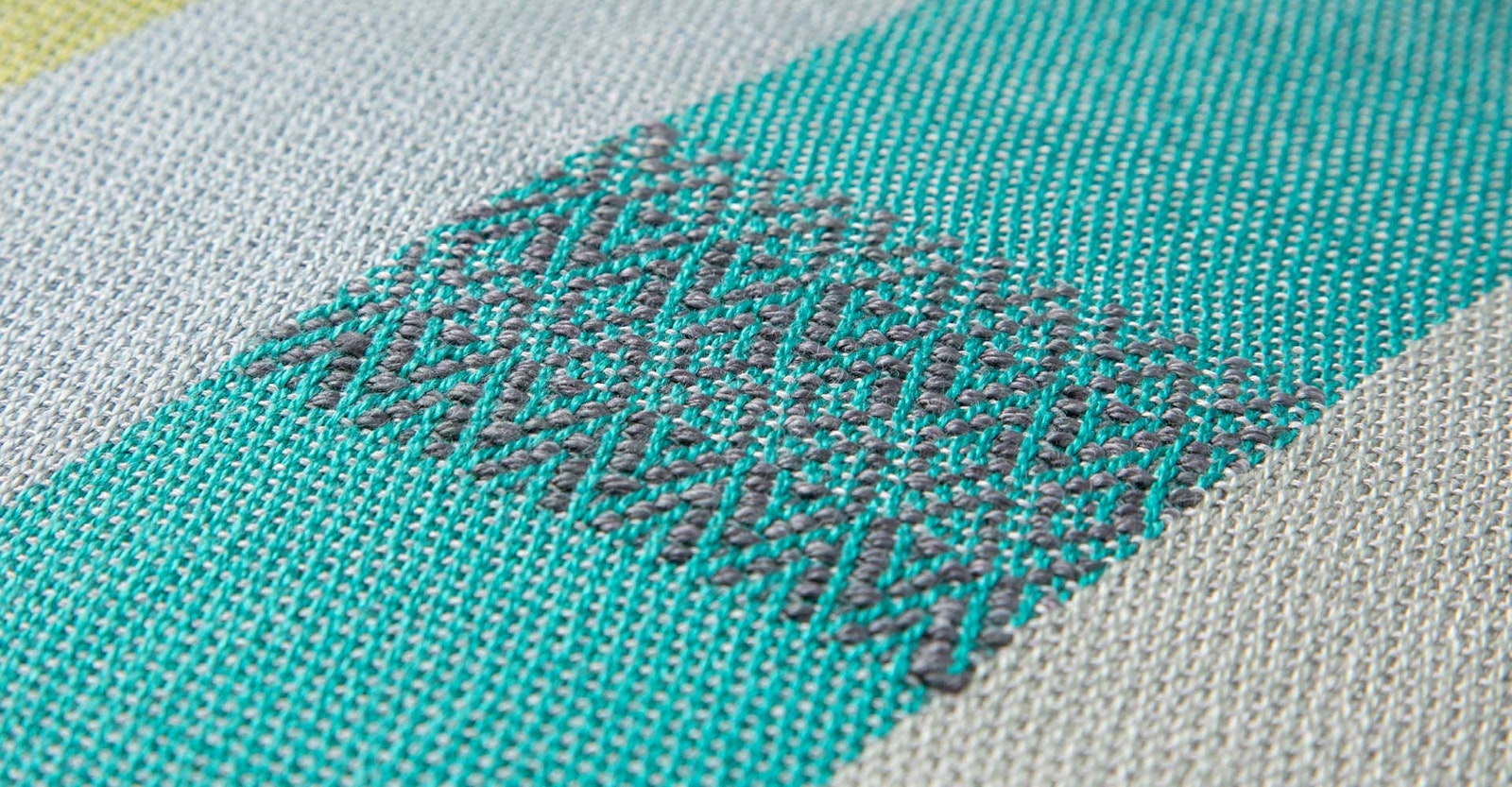 Patterned Inlay on a PlainWeave Background Handwoven